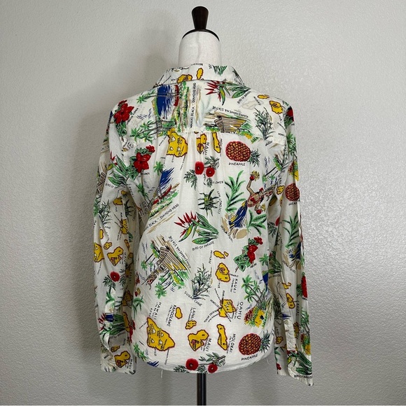 J. Crew Hawaiian 100% Cotton Button Down Long Sleeves Shirt, Sz Medium - Picture 8 of 12